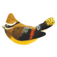 Cedar Waxwing Woolie Ornament-DZI483016